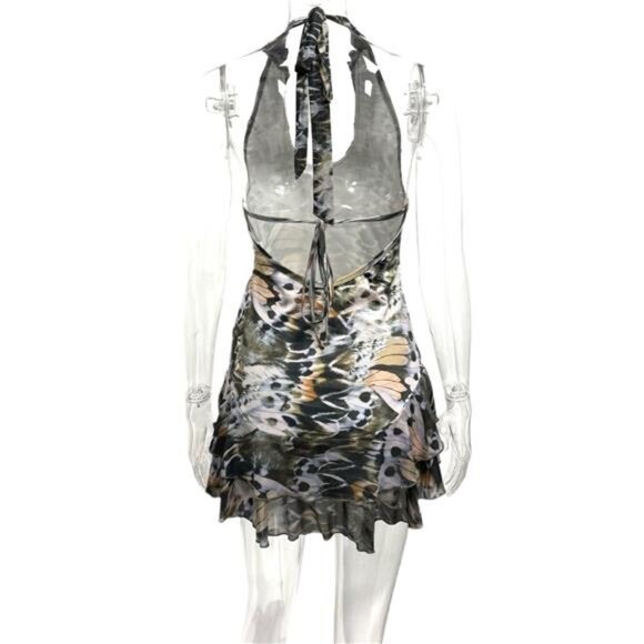 Ruffled Halter Neck Mini Dress - Picture 8 of 8